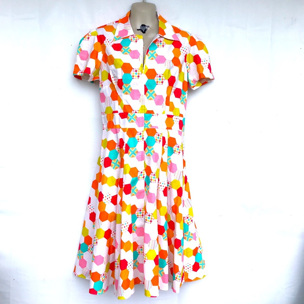 Bernie Dexter Derby Swing Dress in technicolor XL